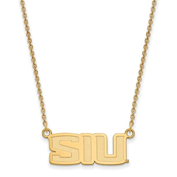 18 in x 1.25 mm 925 Sterling Silver Officially Licensed Southern Illinois University College Small Pendant with Necklace 